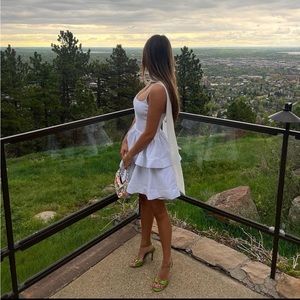 SOLD DO NOT PURCHASE NBD white two tiered dress